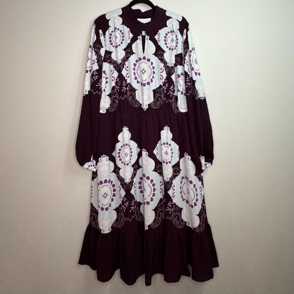 LANE BRYANT x Girls With Curves Midi Dress - Women's Size 18 Purple - Picture 3 of 5